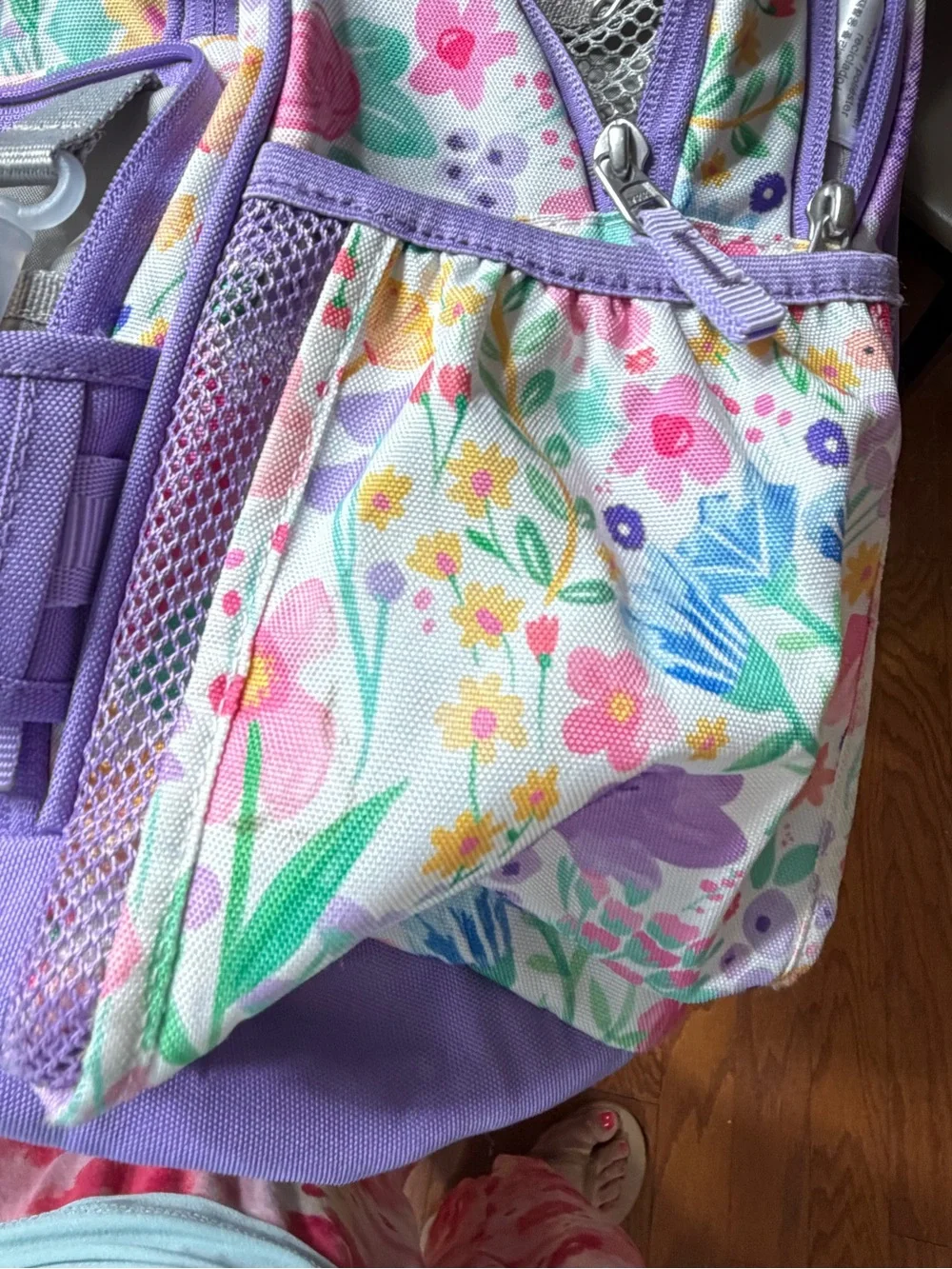 Pottery Barn Kids Floral Backpack in Purple Floral Multicolor